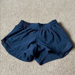 Navy LuluLemon Hotty Hot Shorts